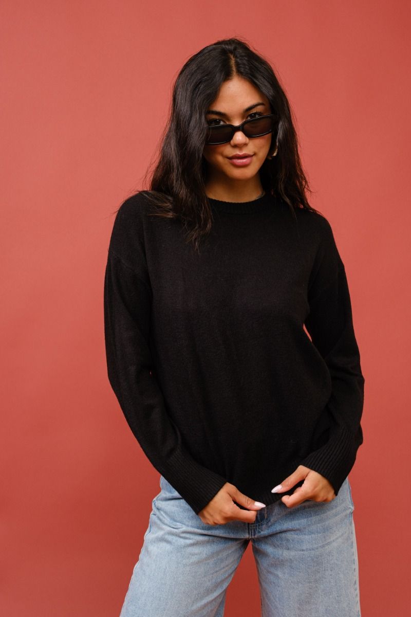 Classic Cashmere Crew Neck Sweater | BADDIESHE – Baddieshe Classic Cashmere Crew Neck Sweater | BADDIESHE – Baddieshe